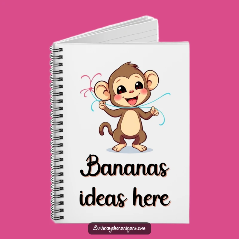 Funny Monkey Dance Notebook, Playful Streamer Journal - Funny Gift Idea