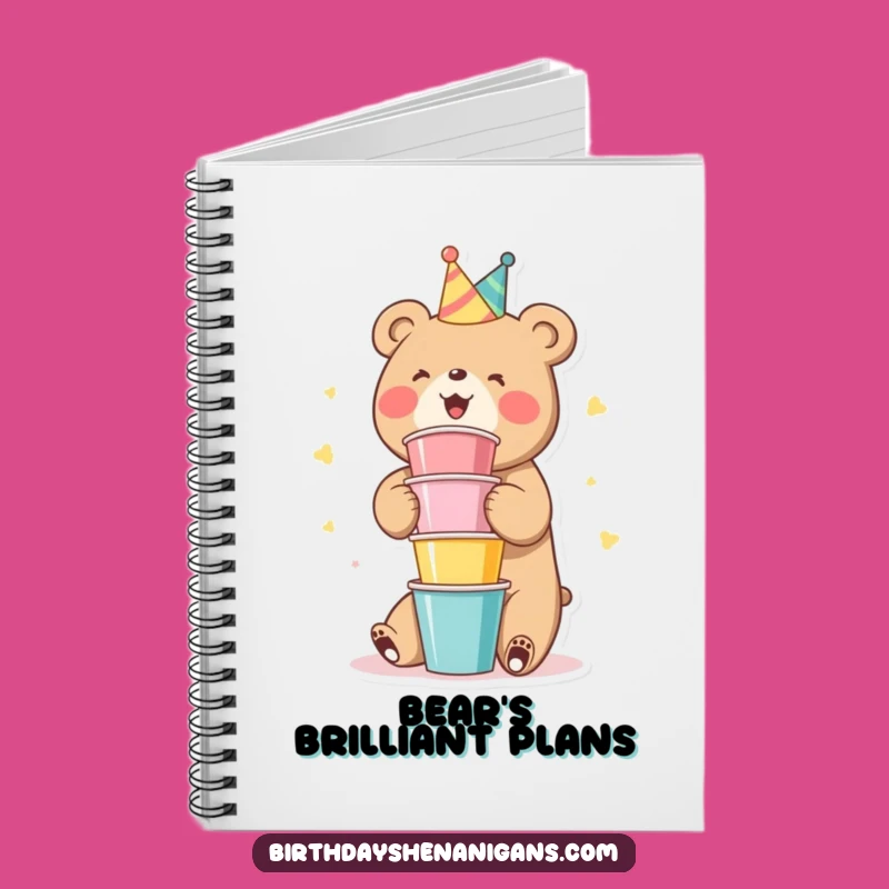 Funny Bear Party Cups Notebook: Jot Down Fun Ideas with This Hilarious Journal