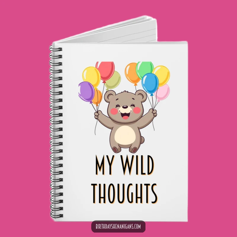Funny Bear Juggling Notebook - Cheerful Balloon Artist Journal Gift