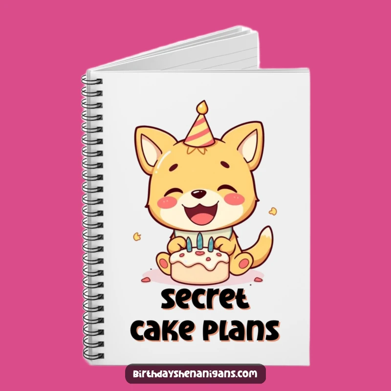 Funny Birthday Dog Notebook, Gleeful Cake Smash Dog Journal - Funny Gift Idea