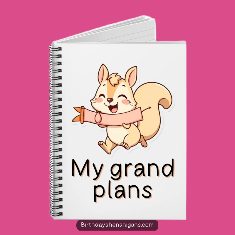 Funny Squirrel Banner Notebook: Jot Down Ideas with Joyful Inspiration