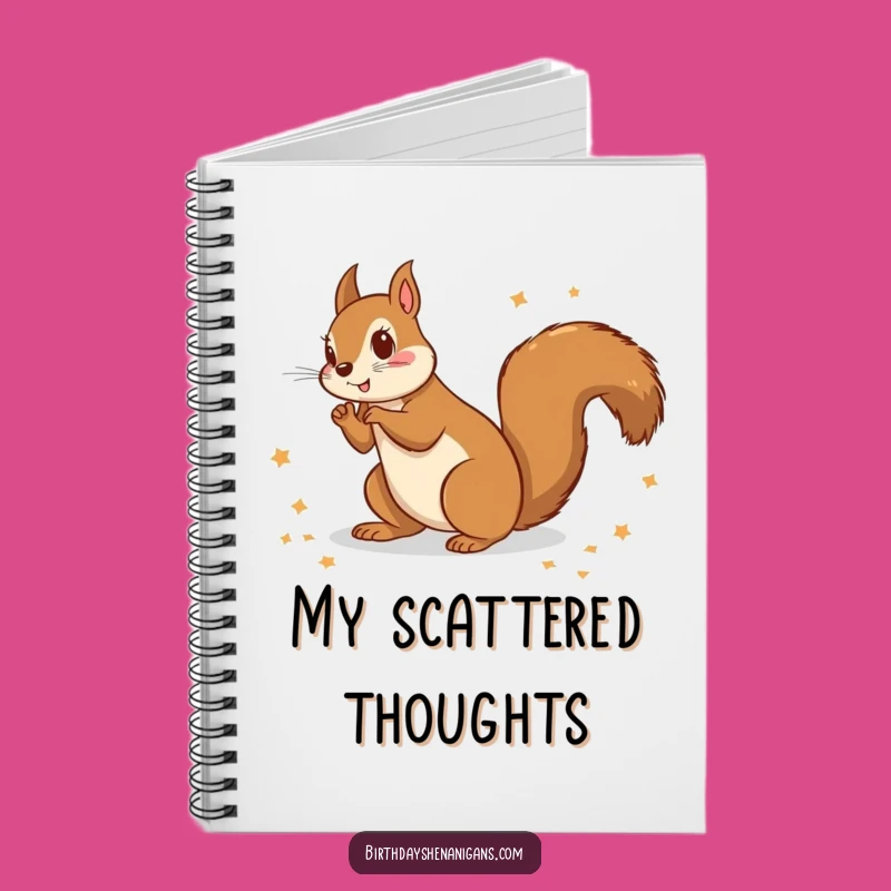 Funny Squirrel Wrapping Paper Notebook: Jot Down Holiday Plans