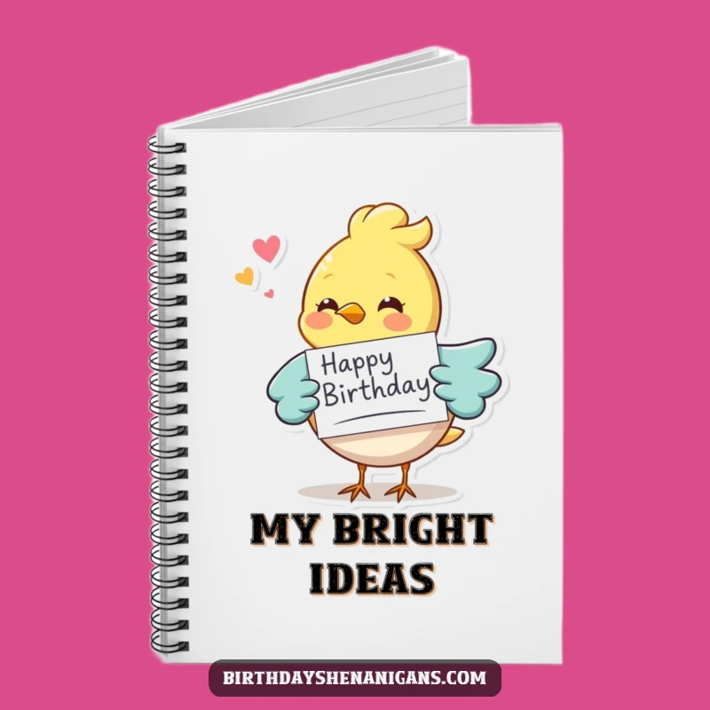 Funny Bird Birthday Notebook: Jot Down Birthday Wishes