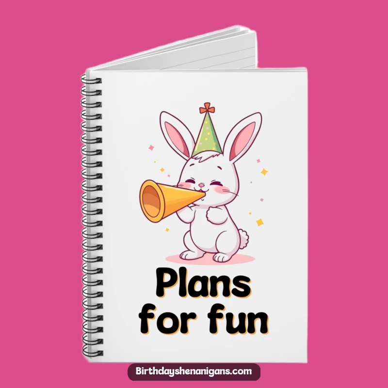 Funny Bunny Party Horn Notebook: Cute & Hilarious Journal, Perfect Funny Gift Idea!