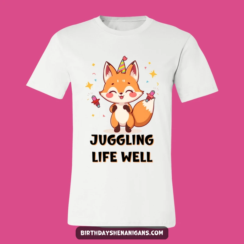 Funny Fox Juggling T-Shirt: Wear the Life of the Party!