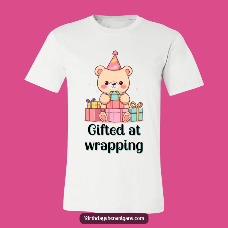 Funny Kawaii Bear Birthday Party T-Shirt: Hilarious Gift for Bear Enthusiasts