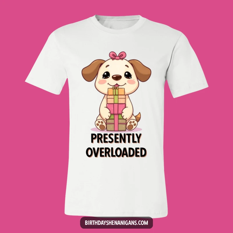 Funny Kawaii Dog Present Tee - Cute & Comical Birthday Outfit