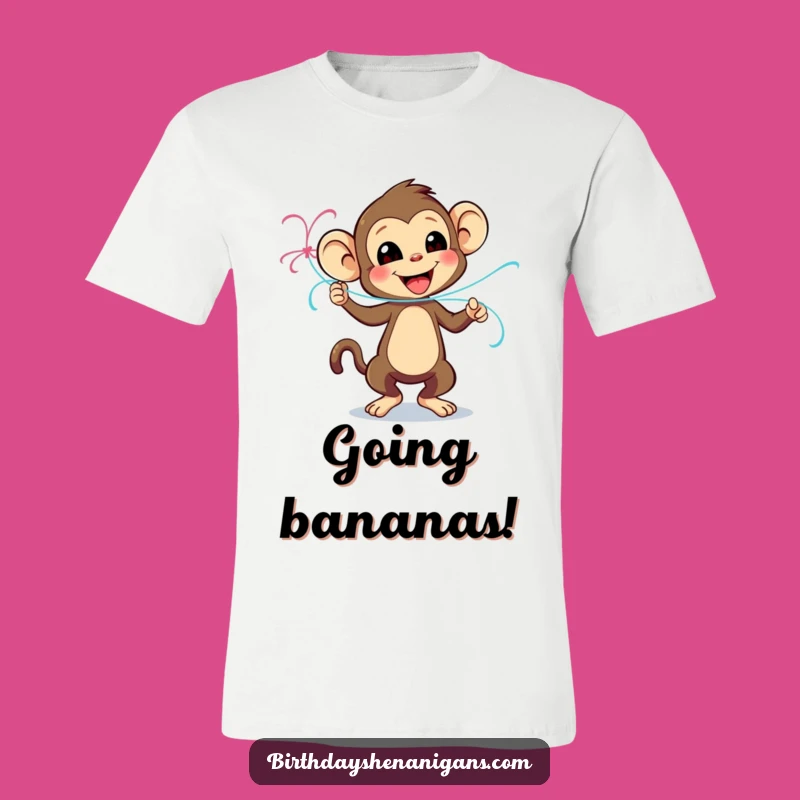 Funny Monkey Dancing T-Shirt, Playful Monkey Streamer Dance - Hilarious Gift