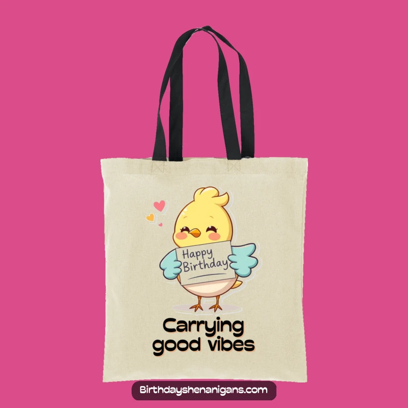 Funny Bird Birthday Tote Bag: Carry Your Birthday Wishes