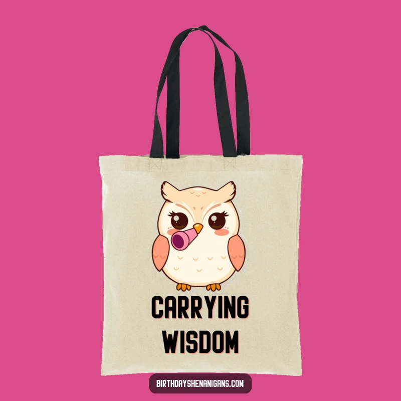Funny Kawaii Owl Tote Bag: Party Blower Style, a Chic and Fun Gift