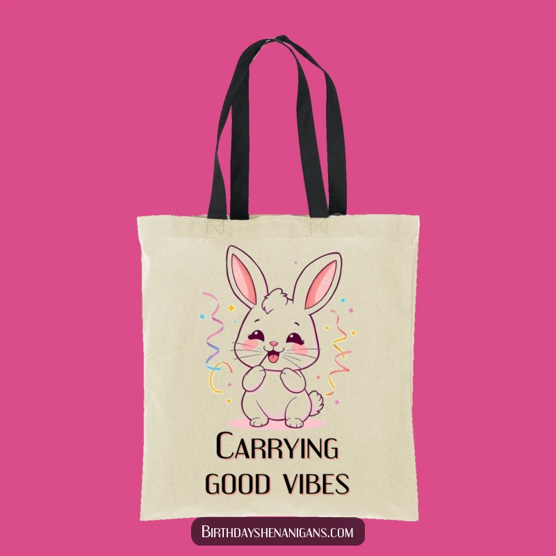 Funny Kawaii Bunny Party Tote Bag - Carry Your Joy!