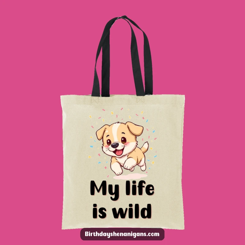 Funny Puppy Confetti Tote Bag - Carry Your Celebration Essentials with Joy