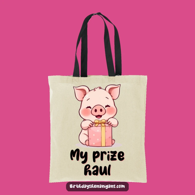Funny Kawaii Pig Tote Bag: Carry Your Gifts with Hilarious Style!